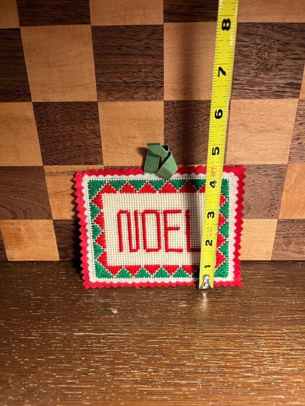 Noel Christmas Needlepoint Canvas Hanging Decor A565